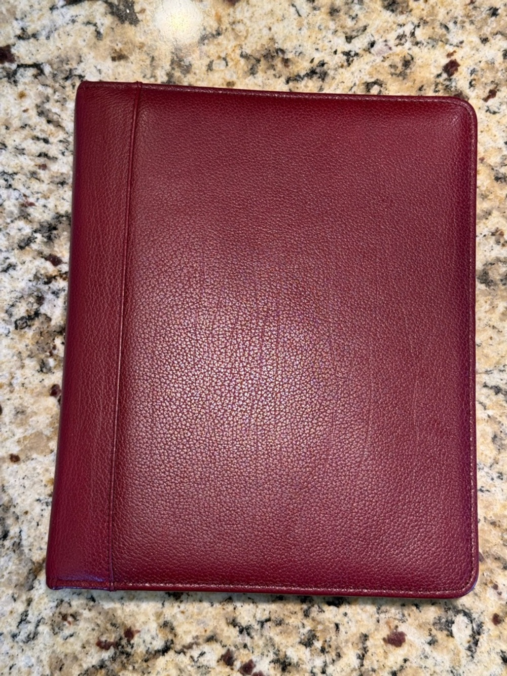 Franklin Covey Quest Burgundy Leather Zip Binder Planner 7 Ring